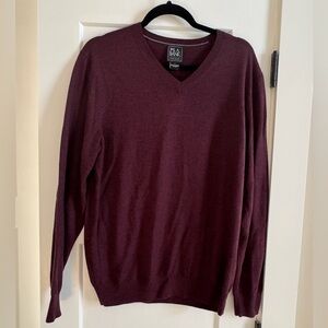 Jos. A. Bank Men's Maroon V-Neck Sweater